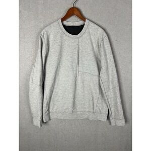 Lululemon City Sweat Crew Mens Medium Grey Sweatshirt Pullover Athletic M3BUFS